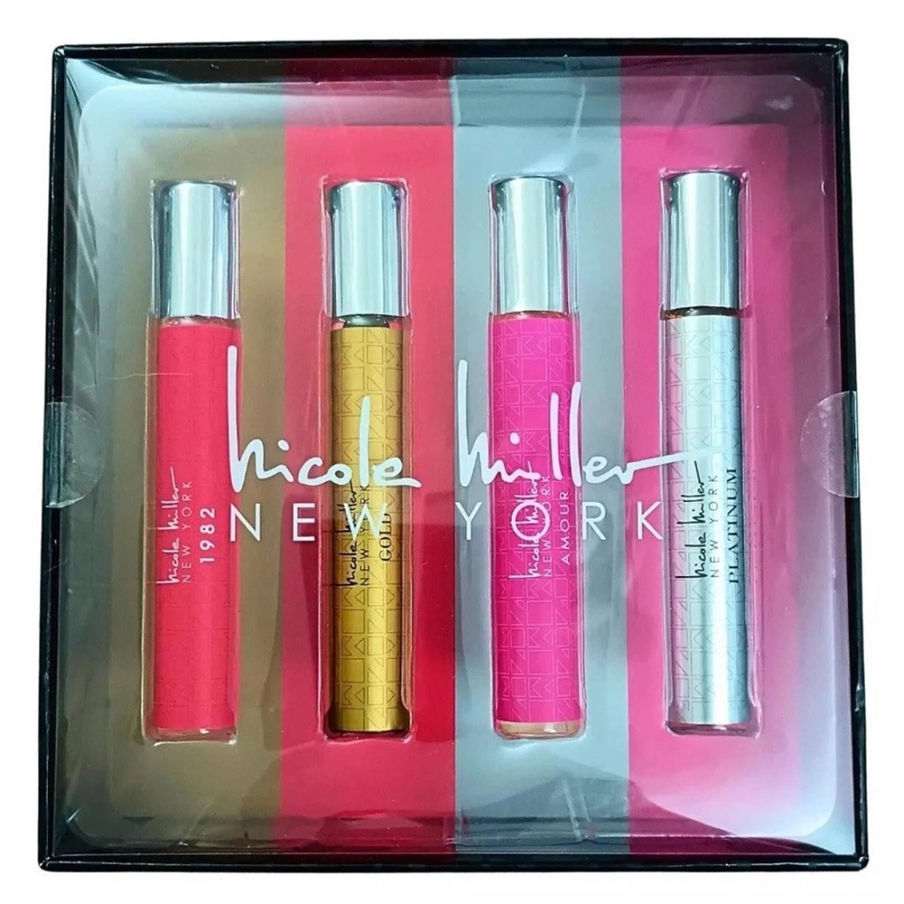 Nicole Miller New York Perfume Set - Red, Gold, Pink, Silver - Picture 3 of 3